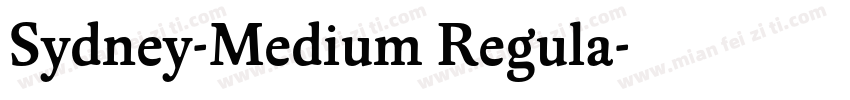 Sydney-Medium Regula字体转换